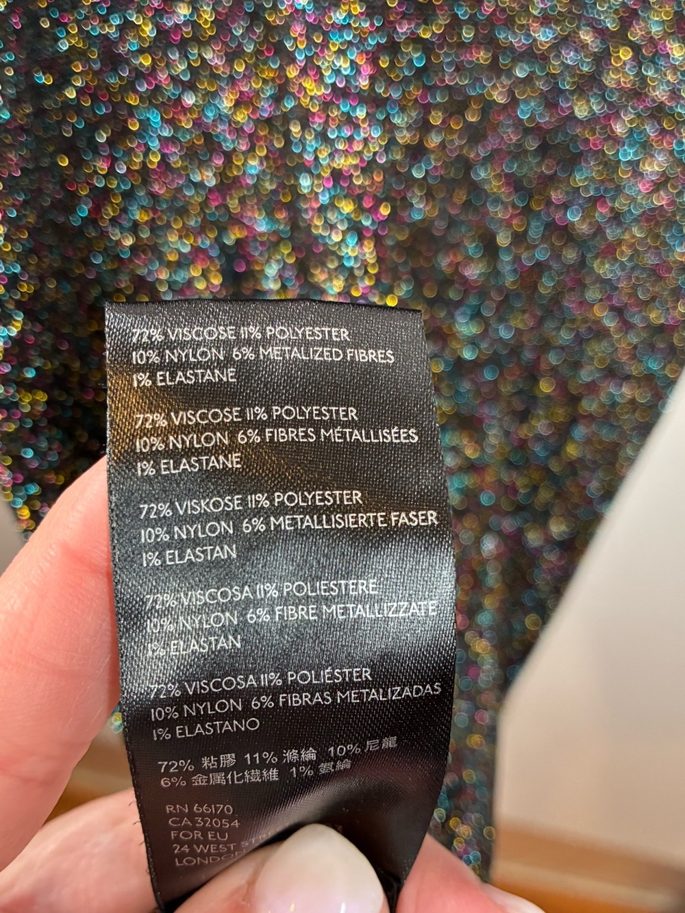 Urban Outfitters Black Iridescent Glitter Knit Mini Dress Y2K Size Large - Picture 5 of 5